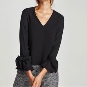 Zara V Neck Blouse with Bows